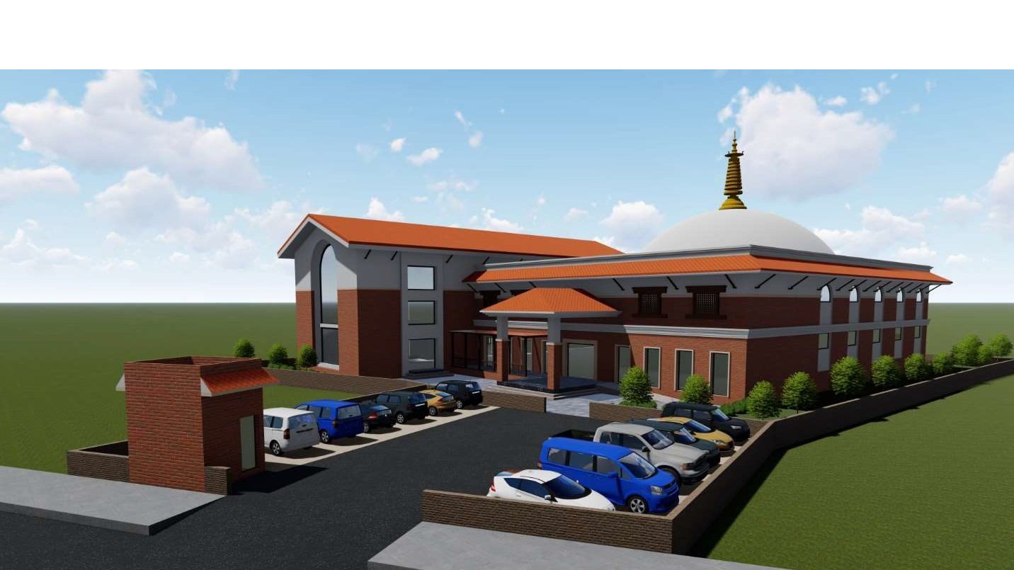 Building front entrance view